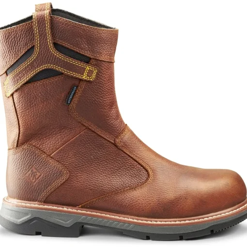 Terra Men's Patton AT Waterproof Pull-On Safety Work Boot -Brown- 4TCBBN