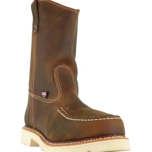 Thorogood Men's 11" USA Made Ranch Stl Moc Toe Work Boot Brown 804-3311