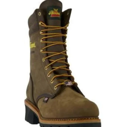 Thorogood Men's Logger 9" ST WP USA Made Work Boot - Brown - 804-3555