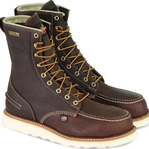 Thorogood Men's USA Made 1957 8" Moc Safety Toe WP Wedge Work Boot 804-3800