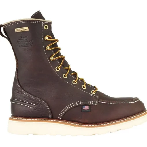 Thorogood Men's USA Made 1957 8" Moc Safety Toe WP Wedge Work Boot 804-3800