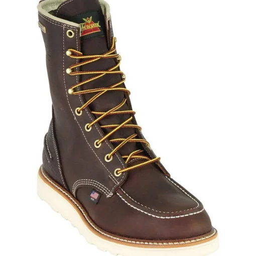 Thorogood Men's USA Made 1957 8" Moc Safety Toe WP Wedge Work Boot 804-3800