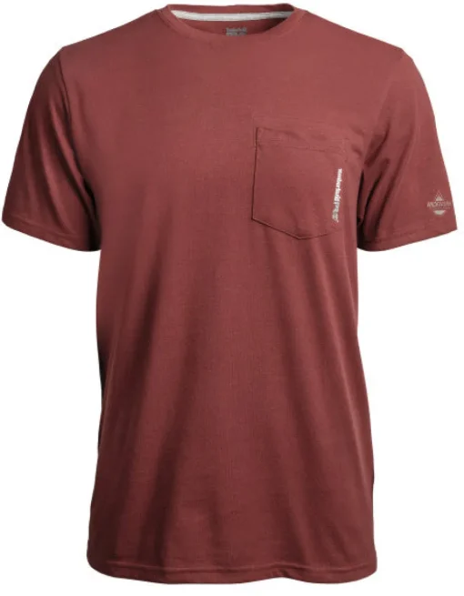 Timberland Pro Men's Base Plate Short Sleeve T-Shirt - Maroon - TB0A1HNS644
