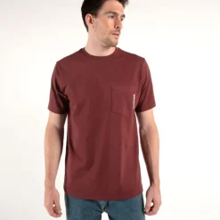 Timberland Pro Men's Base Plate Short Sleeve T-Shirt - Maroon - TB0A1HNS644