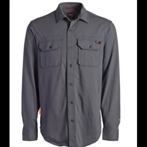 Timberland Pro Men's Flame Resistant Cotton Core Button Work Shirt - Charcoal - TB0A236V003