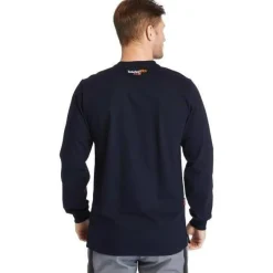 Timberland Pro Men's Flame Resistant Long Sleeve Work Henley - Navy - TB0A23P4410