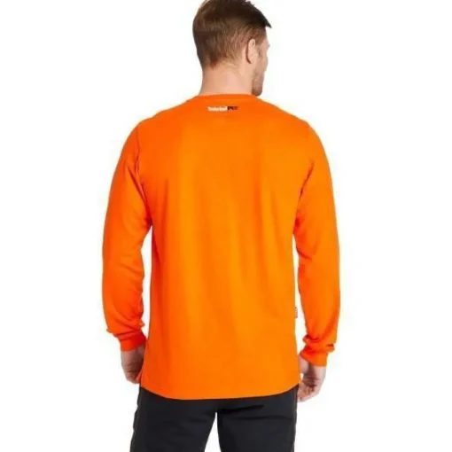 Timberland Pro Men's Flame Resistant Long Sleeve Work Henley - Orange - TB0A23P4Y86