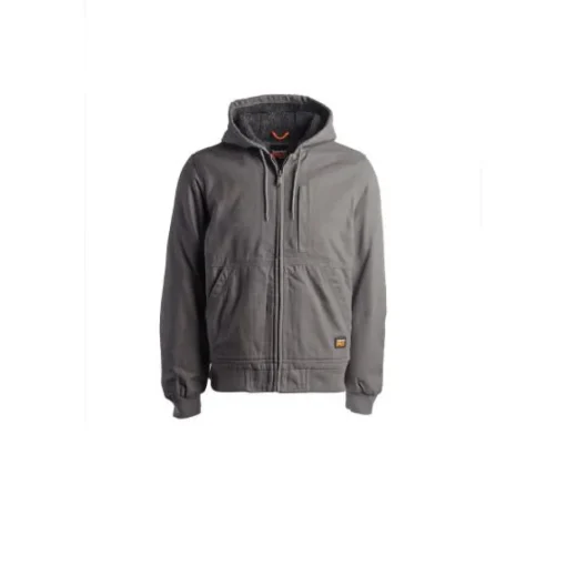 Timberland Pro Men's Gritman Lined Canvas Hooded Jacket - Pewter - TB0A1VB4060