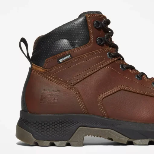 Timberland Pro Men's Titan EV 6" WP Comp Toe Work Boot -Brown- TB0A42FY214