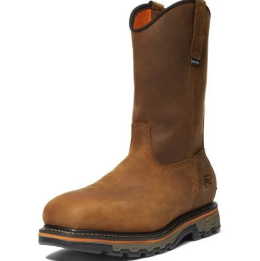 Timberland Pro Men's True Grit Pull On Comp Toe WP Work Boot- Brown- TB1A24BH214