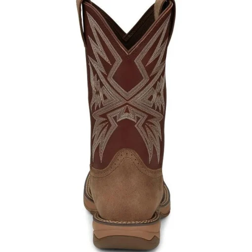 Tony Lama Men's Bartlett 11" Steel Toe Western Work Boot -Tan- RR3359