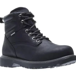 Wolverine Men's 6" Floorhand Stl Toe WP Work Boot - Black - W10694