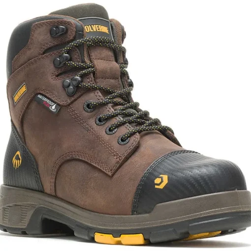 Wolverine Men's Blade LX 6" Comp Toe WP MG Work Boot- Brown- W10706