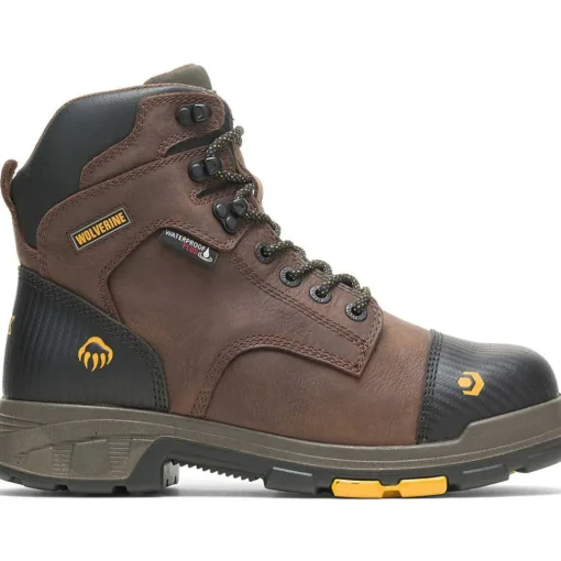 Wolverine Men's Blade LX 6" Comp Toe WP MG Work Boot- Brown- W10706