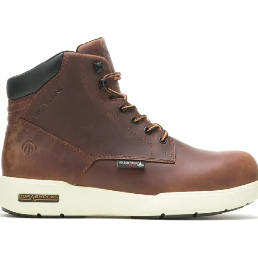 Wolverine Men's Kickstart Durashocks 6" WP Work Boot - Peanut - W080036