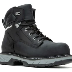 Wolverine Men's Reforce 6" Carbonmax Comp Toe WP Work Boot- Black- W241022