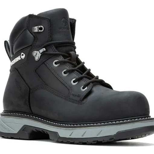 Wolverine Men's Reforce 6" Carbonmax Comp Toe WP Work Boot- Black- W241022