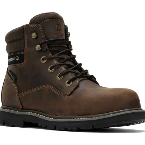 Wolverine Men's Revival 6" Comp Toe WP Work Boot- Brown- W241017