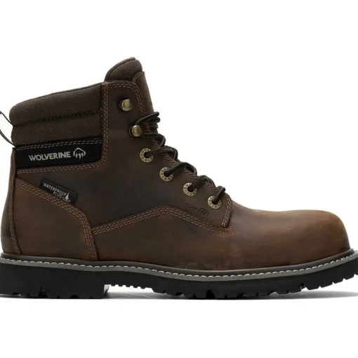 Wolverine Men's Revival 6" Comp Toe WP Work Boot- Brown- W241017