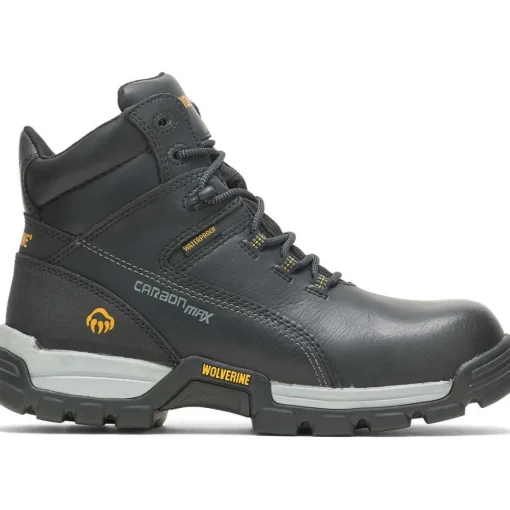 Wolverine Men's Tarmac 6" Comp Toe WP Work Boot- Black- W10304