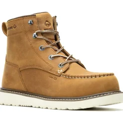 Wolverine Men's Trade 6" Comp Toe Wedge Unlined Work Boot- Tan- W241055