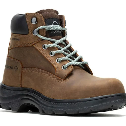 Wolverine Women's Carlsbad 6" Steel Toe WP Work Boot- Brown- W241012