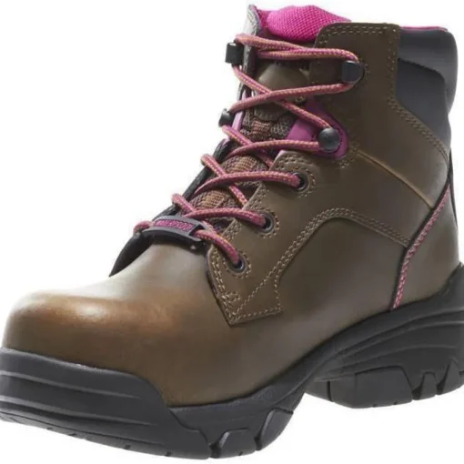 Wolverine Women's Merlin 6" Comp Toe WP EH Work Boot - Brown - W10383