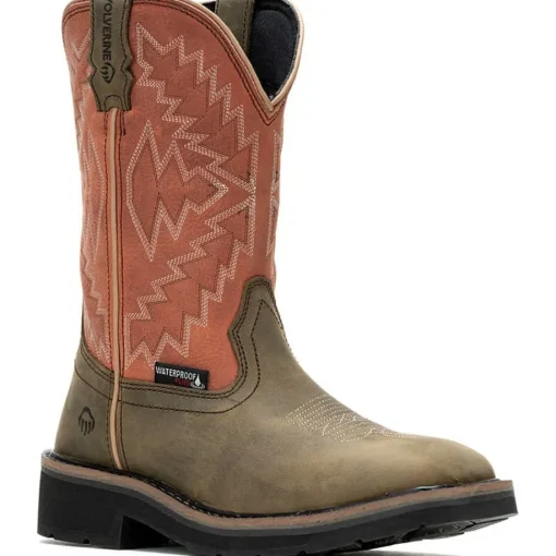 Wolverine Women's Rancher Arrow Steel Toe WP Western Work Boot- Rose- W241052