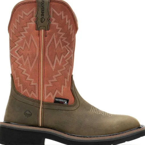 Wolverine Women's Rancher Arrow Steel Toe WP Western Work Boot- Rose- W241052