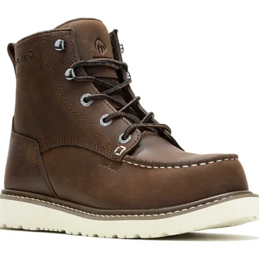 Wolverine Women's Trade 6" Comp Toe Wedge Unlined Work Boot- Brown- W241058