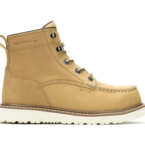 Wolverine Women's Trade Wedge Unlined 6" Comp Toe Work Boot- Sand- W241059