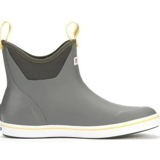 Xtratuf Men's 6" Ankle Deck Waterproof Boot - Gray / Yellow - 22735
