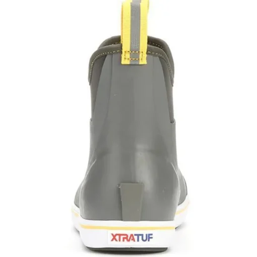 Xtratuf Men's 6" Ankle Deck Waterproof Boot - Gray / Yellow - 22735