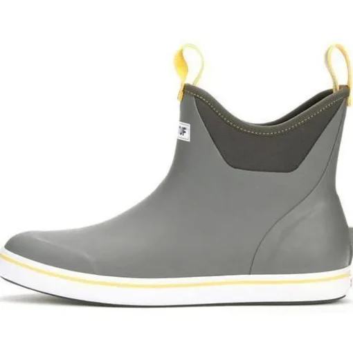 Xtratuf Men's 6" Ankle Deck Waterproof Boot - Gray / Yellow - 22735