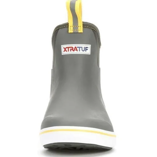 Xtratuf Men's 6" Ankle Deck Waterproof Boot - Gray / Yellow - 22735
