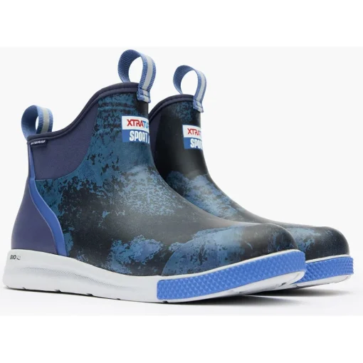 Xtratuf Men's Ankle 6" Soft Toe WP Slip Resist Sport Deck Boot -Blue- XADSM202